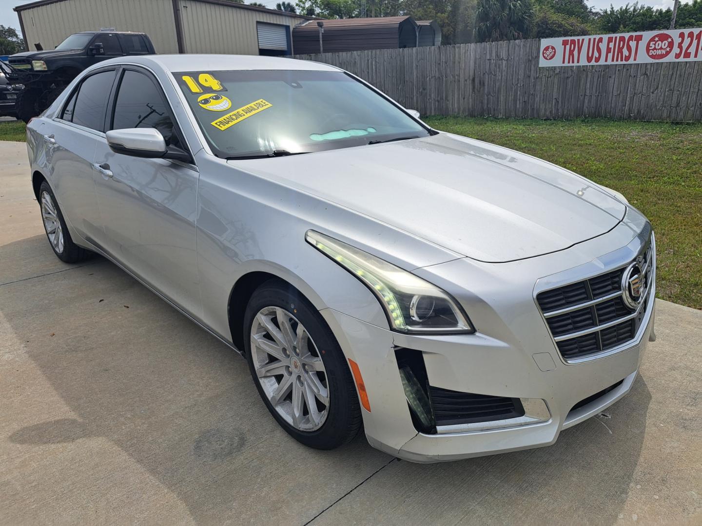 2014 Silver /BLACK Cadillac CTS (1G6AP5SX0E0) , located at 1181 Aurora Rd, Melbourne, FL, 32935, (321) 241-1100, 28.132914, -80.639175 - Photo#1